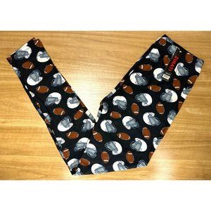 Black Soft Leggings Football Helmet Pattern size Small Back to School!